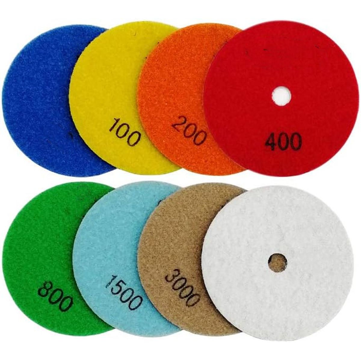 KUANGYE - Pack 7 Disco Almohadilla Lijado Pulido Recina Marmol Cuarzo