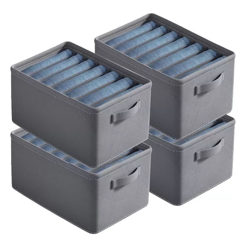 KINDA NICE - Juego De 4 Organizadores Separadores De Ropa 7 Cuadrados