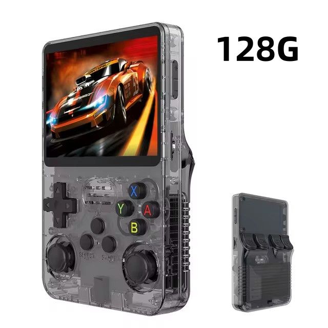 CORRERREY Consola de videojuegos portátil Retro R36S 128G sistema Linux Negro