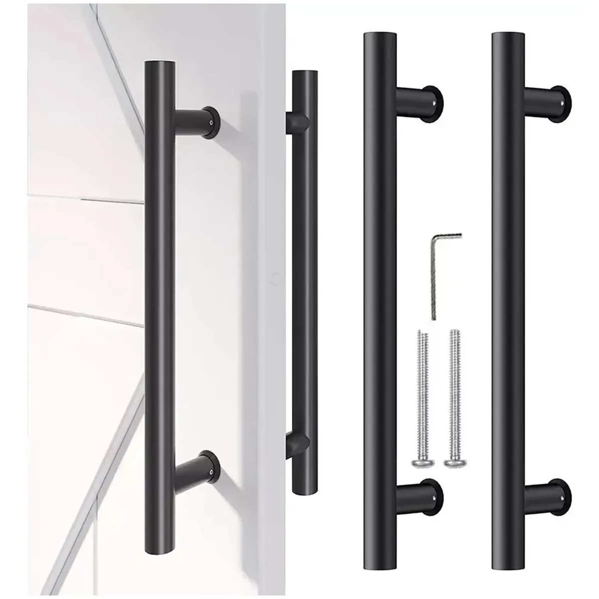 Manillon Doble Acero Inoxidable 60 Cm Para Puerta Madera, marca KUANGYE - Foto Principal