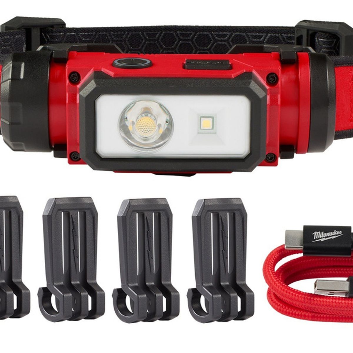 MILWAUKEE - Lámpara Para Casco Recargable Usb Milwaukee 2163-21 600 Lm