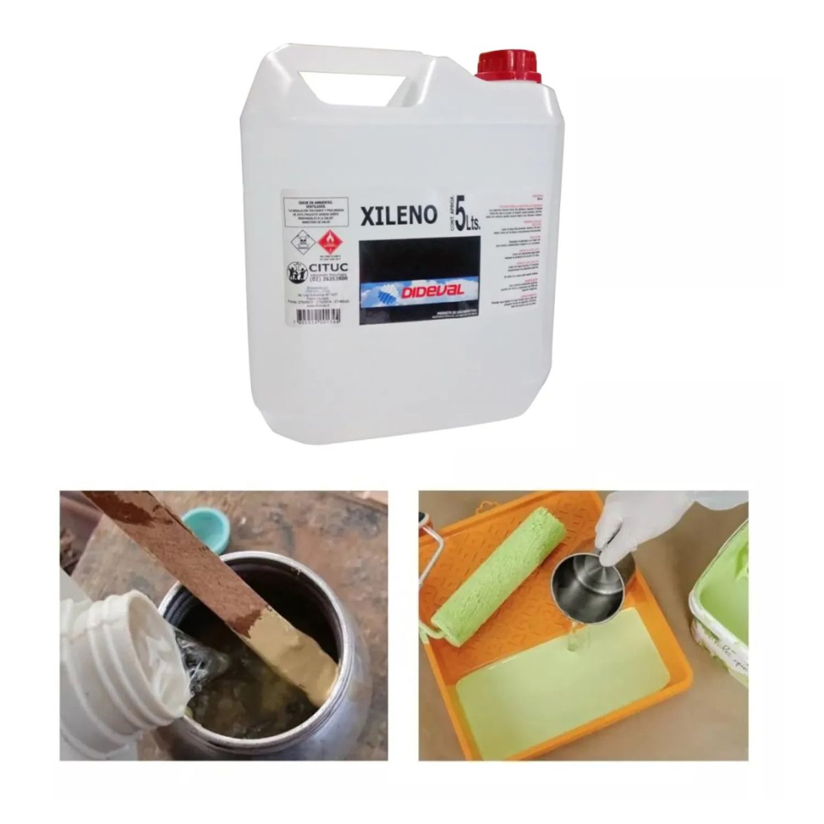 DIDEVAL - Xileno Xilol 5lt Diluyente Profesional