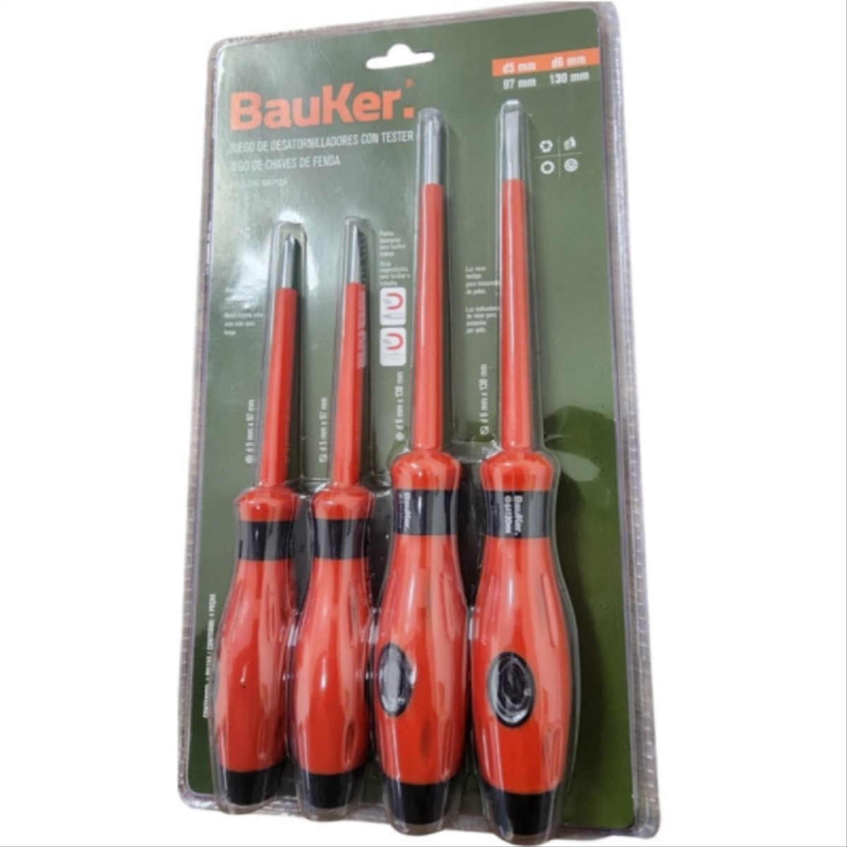 SCHNEIDER - Probador corriente 185mm cabeza plana 4mm