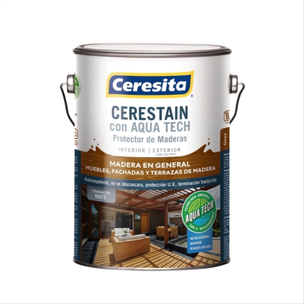 CERESITA - Protector de madera Cerestain Aqua Tech natural 1 gal