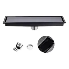 KUANGYE - 10×40cm Desagüe De Suelo Rectangular Lineal Acero Inoxid 304