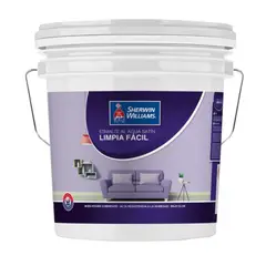 SHERWIN WILLIAMS - Esmalte al agua Limpia fácil satín blanco 4 gal