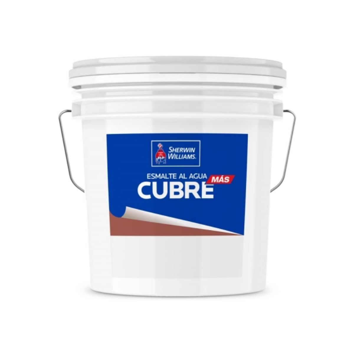 SHERWIN WILLIAMS - Esmalte al agua Cubre más satín blanco 4 gal
