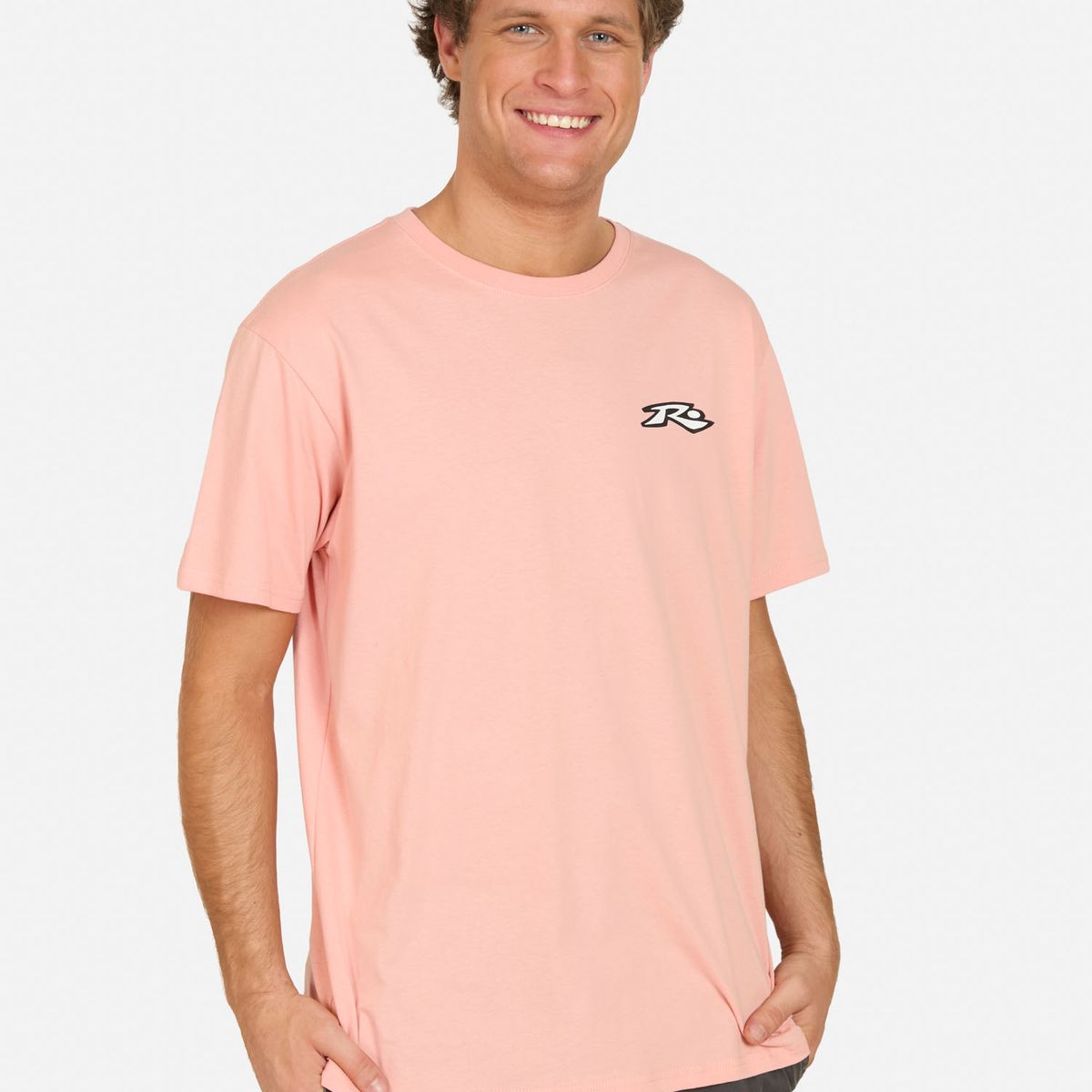 RUSTY - Polera MC Coral Rosado Hombre Rusty