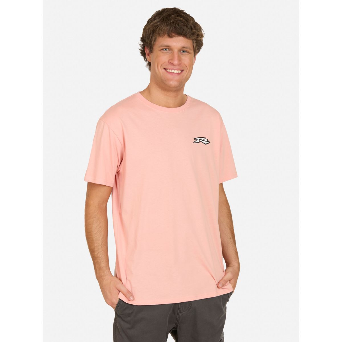 RUSTY - Polera MC Coral Rosado Hombre Rusty