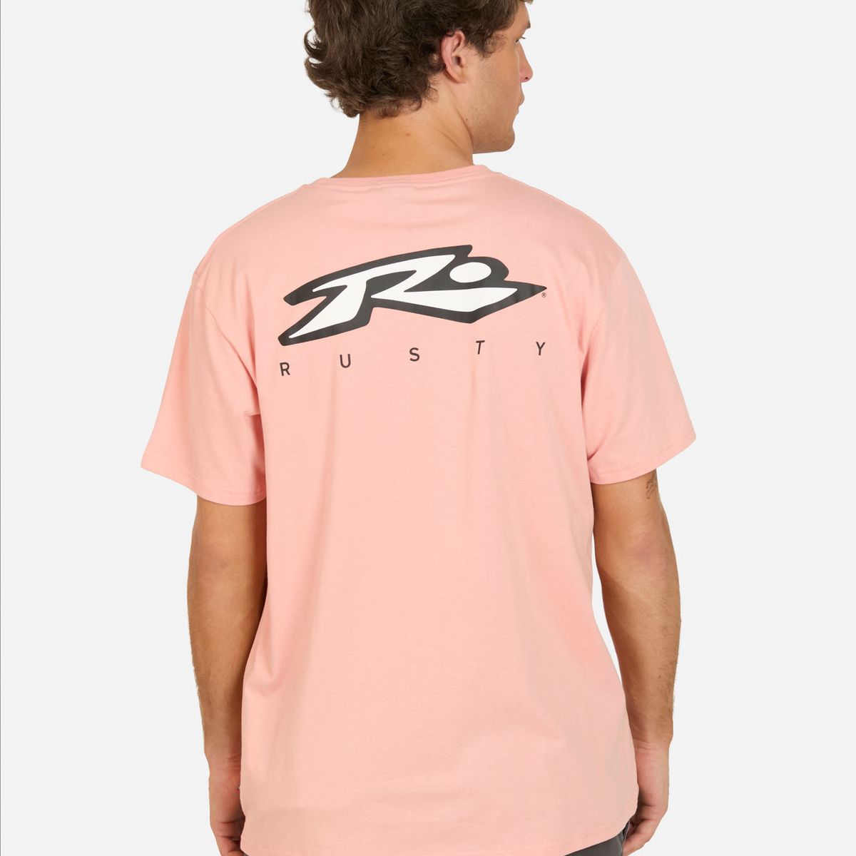 RUSTY - Polera MC Coral Rosado Hombre Rusty