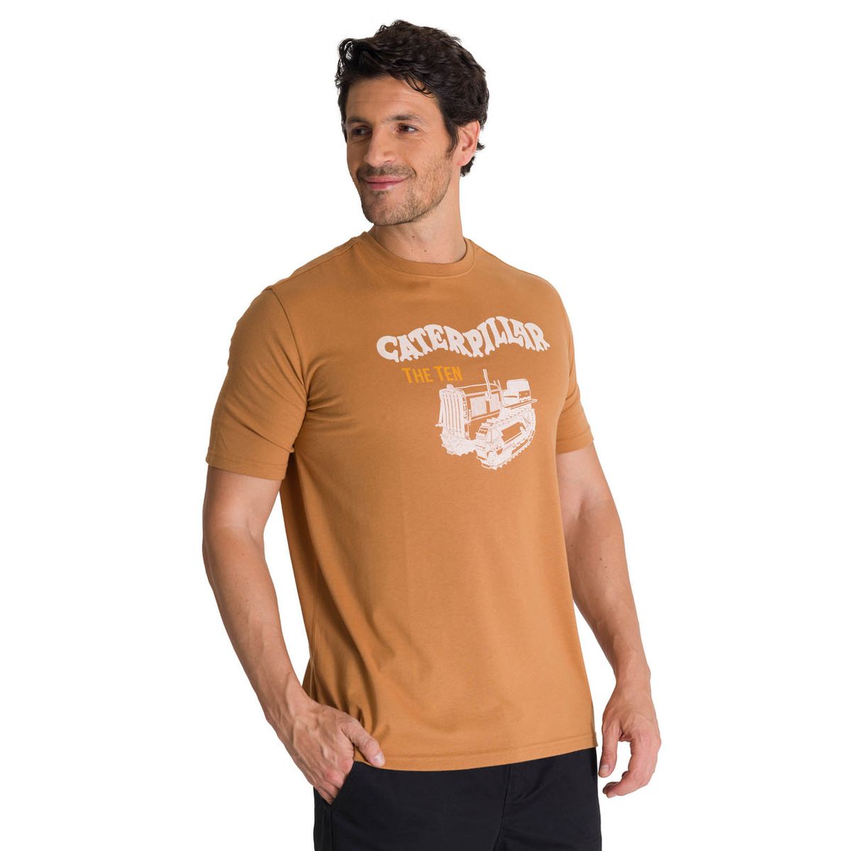 CAT - Polera Manga Corta Hombre Heritage The Ten Café CAT
