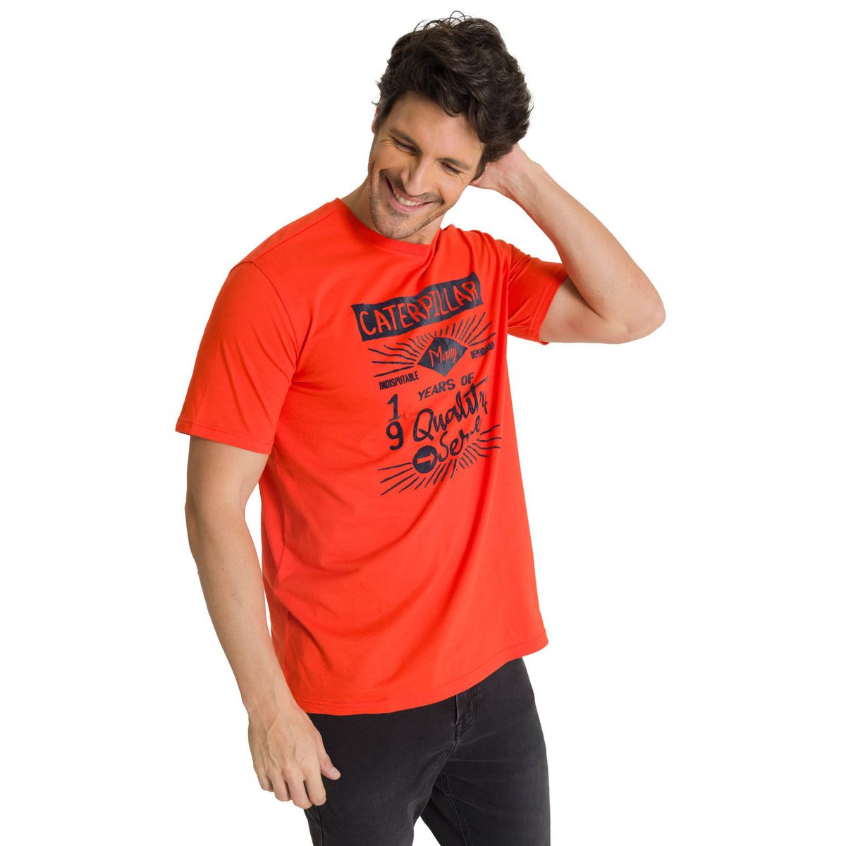 CAT - Polera Manga Corta Hombre Heritage 1904 Rojo CAT