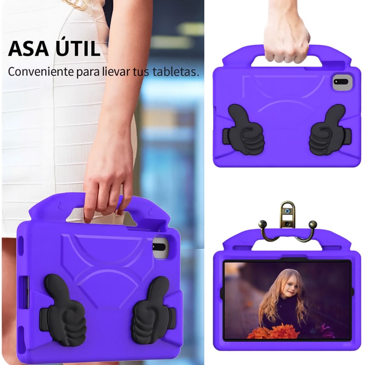 JOIGO - Carcasa Niño Antigolpe Para Tablet Samsung S10 FE 11" Azul