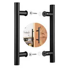 KUANGYE - Manillon Doble H Acero Inoxidable 60 Cm Para Puerta Madera