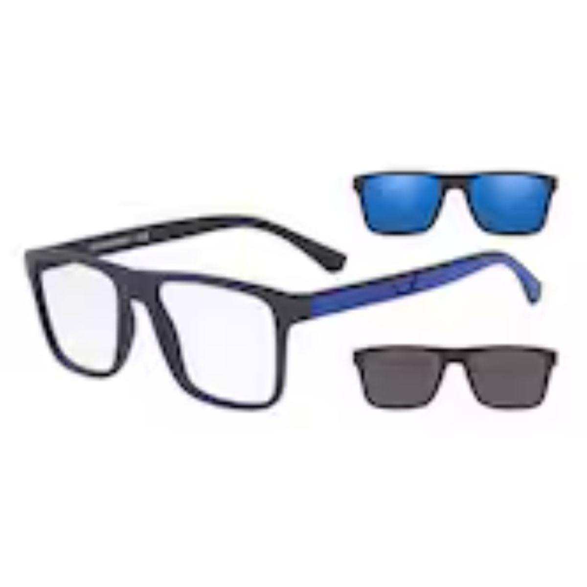 EMPORIO ARMANI - Emporio Armani Lentes Ópticos con 2 Clip-On EA4115 57591W 54