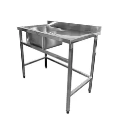 IMAS - LAVADERO MURAL 1 TAZA SECADOR DERECHO ACERO INOXIDABLE 100 X 60 CM