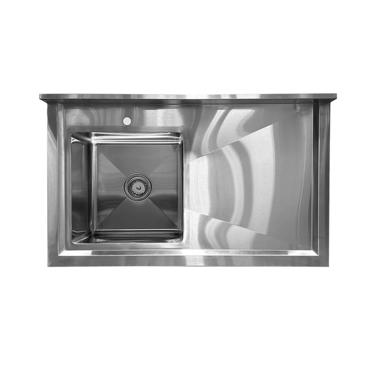 IMAS - LAVADERO MURAL 1 TAZA SECADOR DERECHO ACERO INOXIDABLE 100 X 60 CM