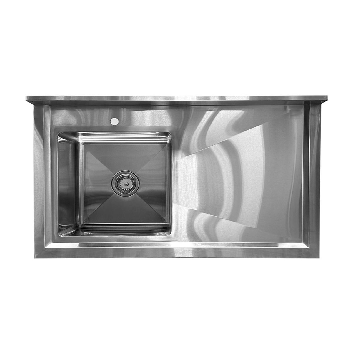 IMAS - LAVADERO MURAL 1 TAZA SECADOR DERECHO ACERO INOXIDABLE 140 X 60 CM