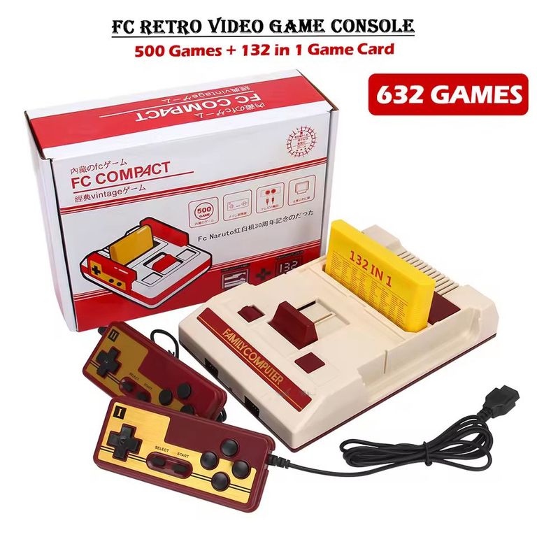 CORRERREY Consola de videojuegos de integrada en 500 juegos Retro FC de TV