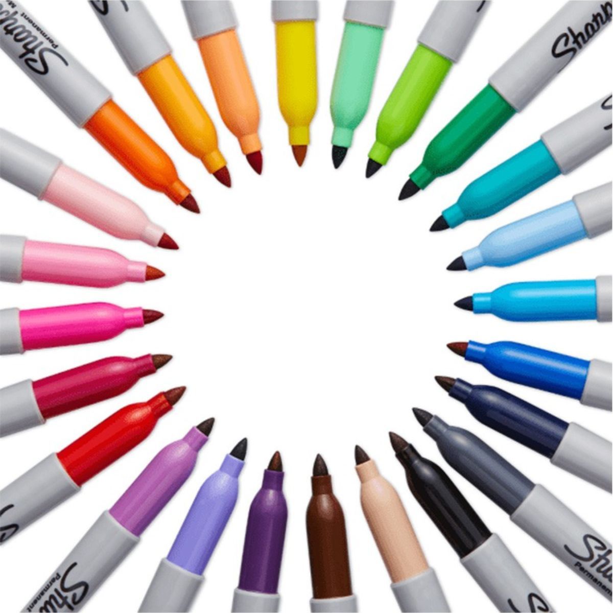 SHARPIE - Set 24 Marcadores Permanentes Sharpie Punta Fina Colores