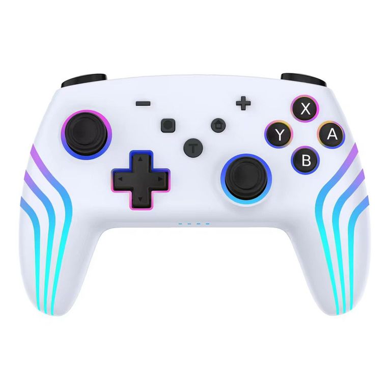 CORRERREY Controlador inalámbrico para Nintendo Switch 6 ejes joystick 3D RGB