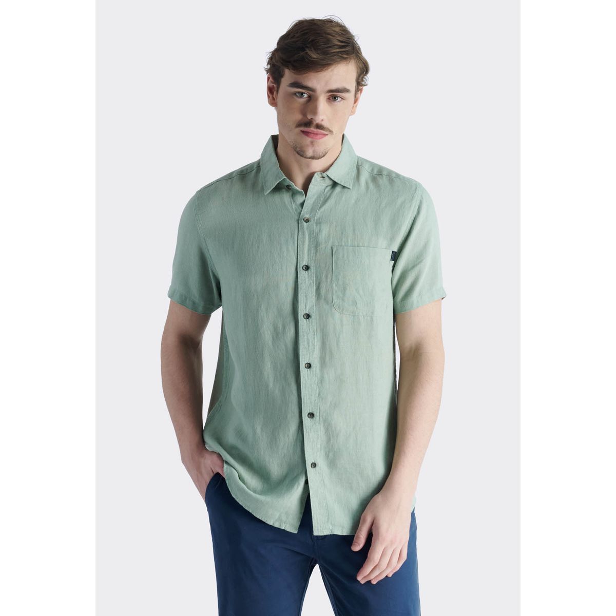 NIMTU - Camisa Taro Casual Azul Nimtu