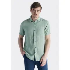 NIMTU - Camisa Taro Casual Azul
