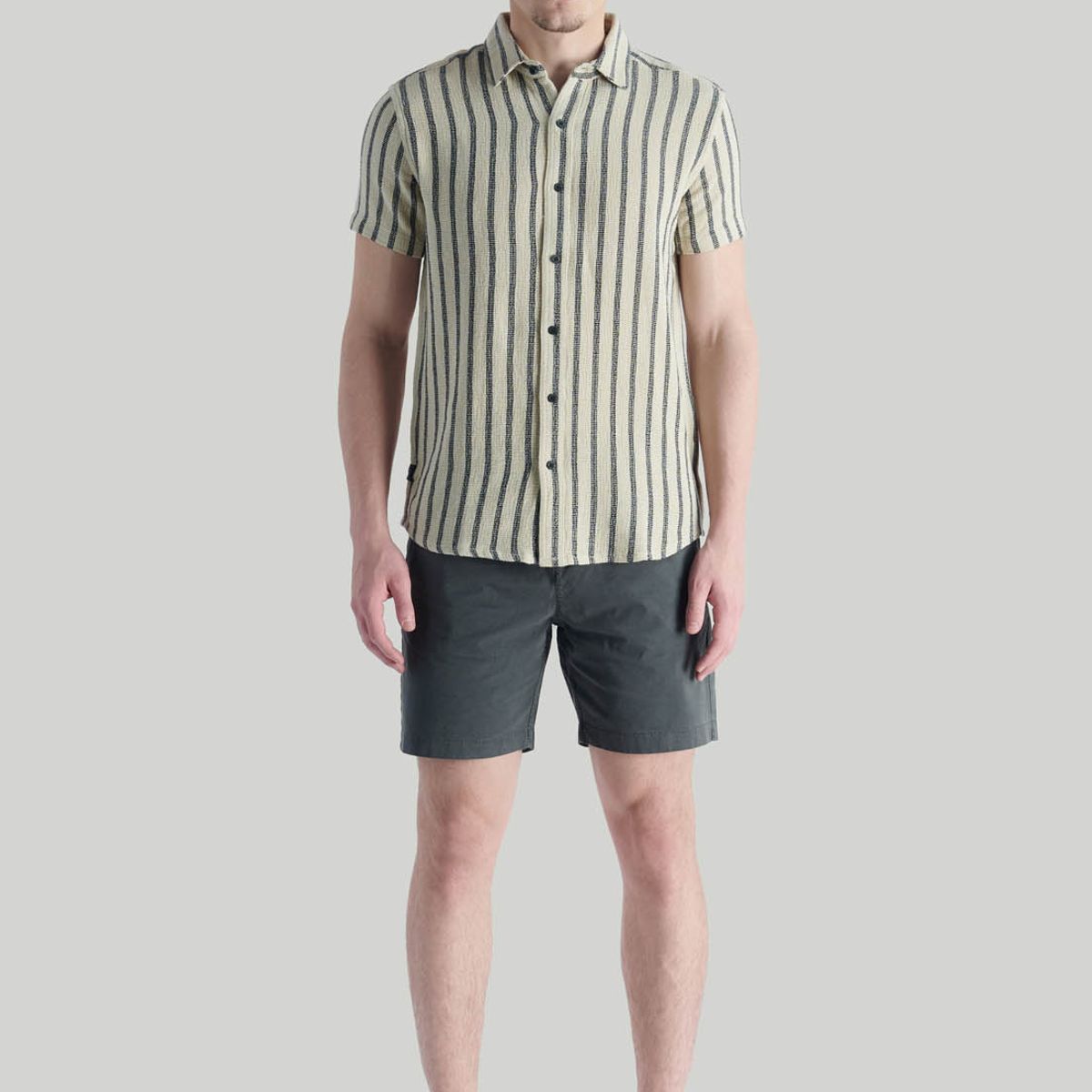 NIMTU - Camisa Stripe Casual Beige Nimtu