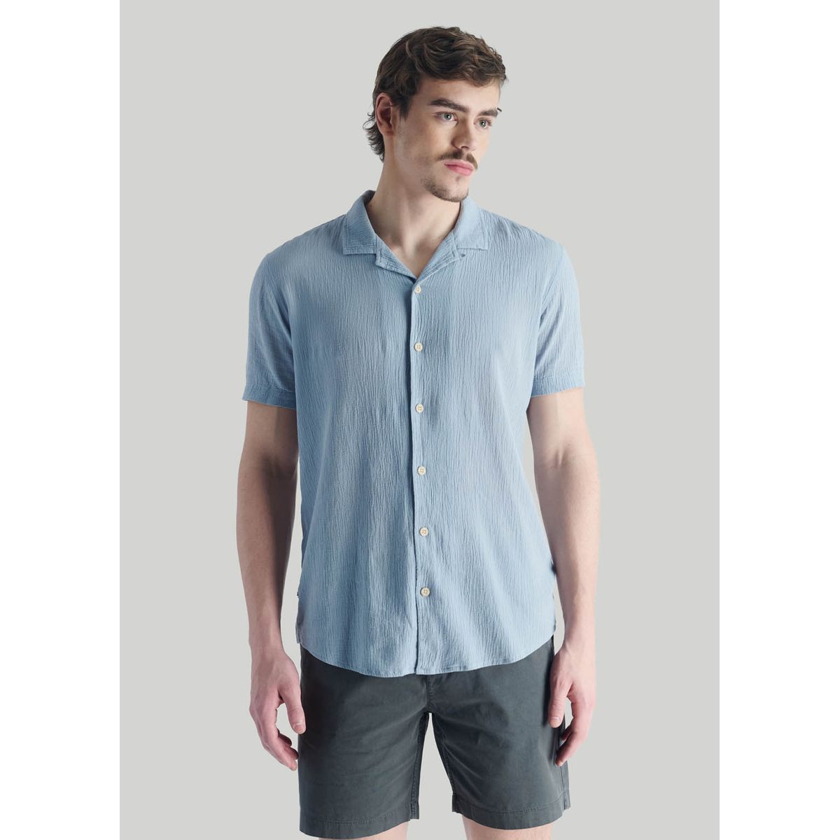 NIMTU - Camisa Chena Nt Azul Nimtu