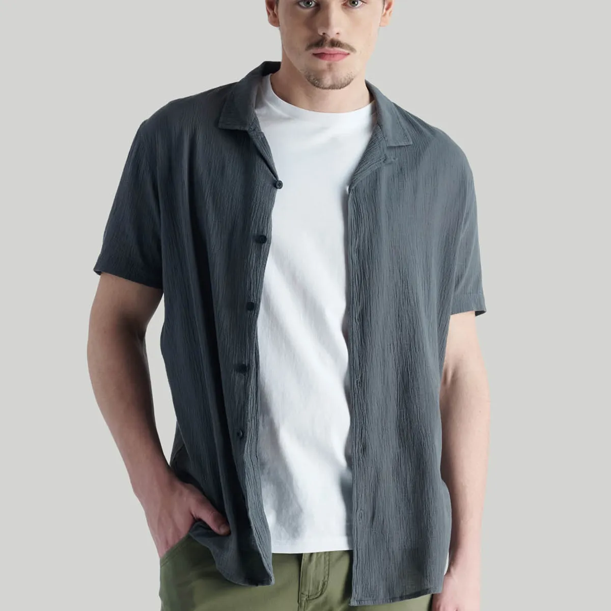NIMTU - Camisa Chena Nt Gris Nimtu