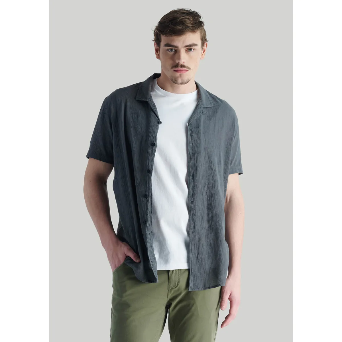 NIMTU - Camisa Chena Nt Gris Nimtu