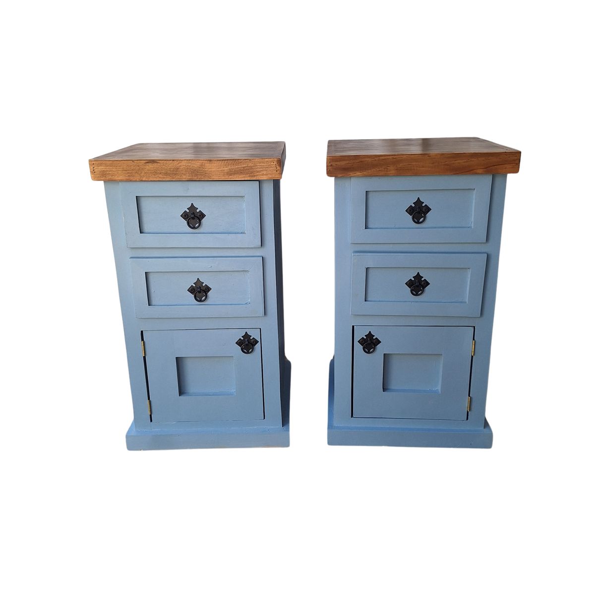 CASAHOGGAR - Velador Rustico Pack Consenza Celeste