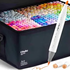 OHUHU - Set 320 Marcadores Alcohol Honolulu Colores + Blender