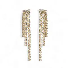 GENERICO - Aros Cascada Circones Marquise Dorado Default Title