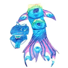 GENERICO - Traje de baño de sirena para niña 3 piezas talla110