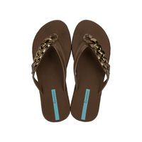 Sandalia Mujer Café/Bronce Metal Glam