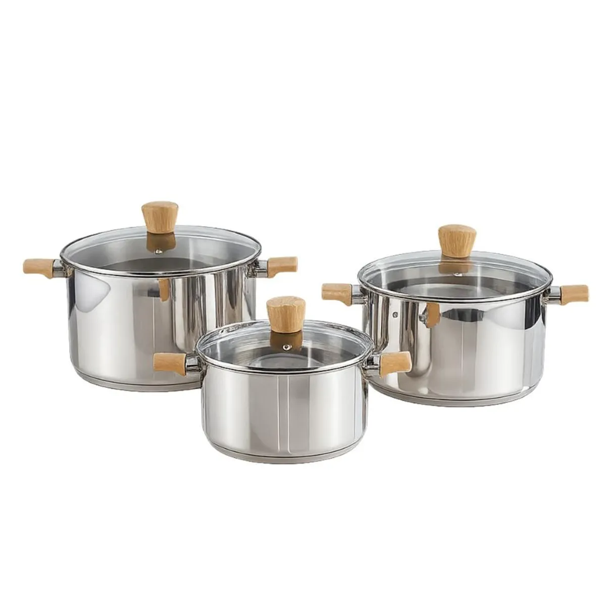 VITTA - BATERÍA 6 PIEZAS ACERO INOXIDABLE LINEA NORWICH