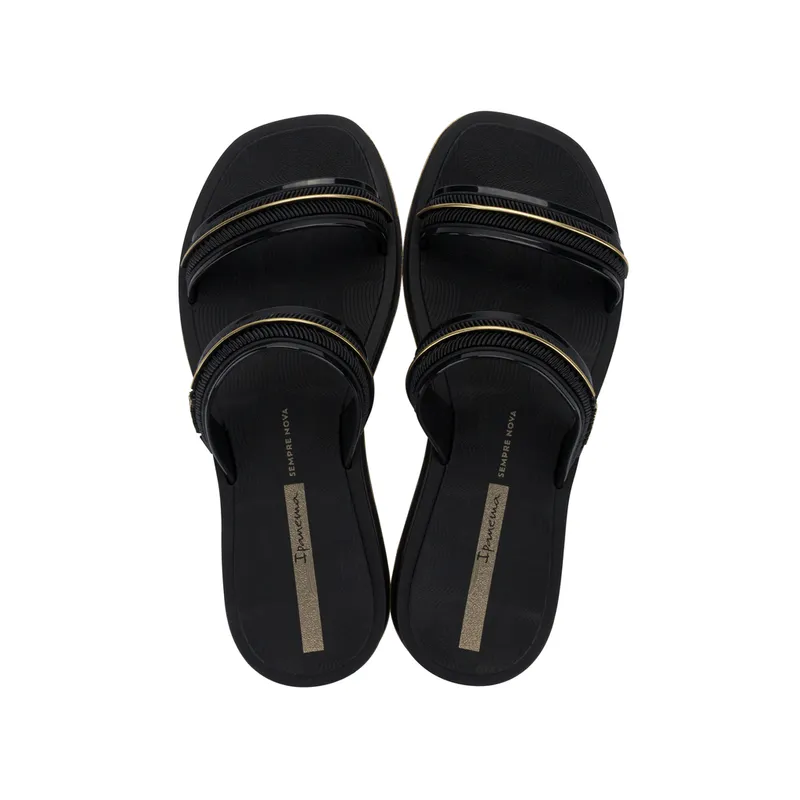 IPANEMA - Sandalia Mujer Negro Glow Slide Ipanema