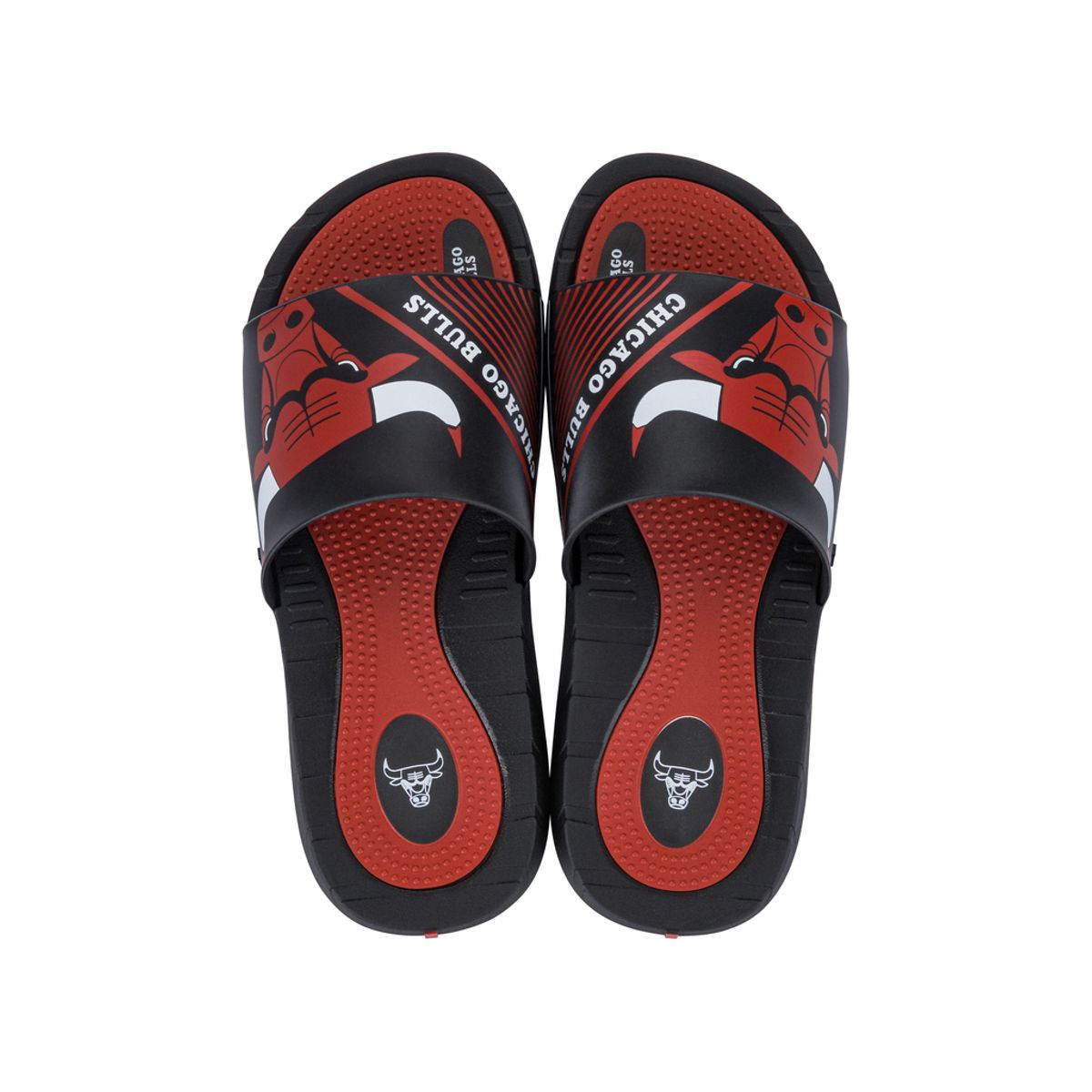 RIDER - Sandalia Hombre Negro/Rojo Chicago Bulls Rush NBA Rider