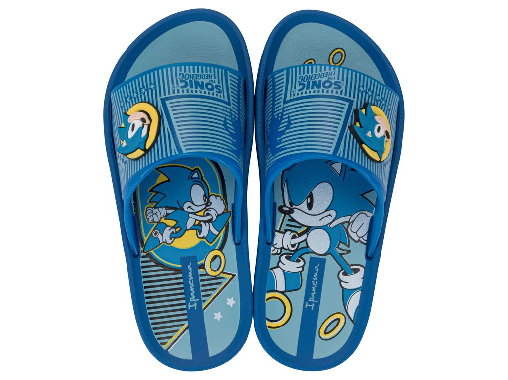 Sandalia Infantil Azul/Amarillo Sonic Slide Azul 26