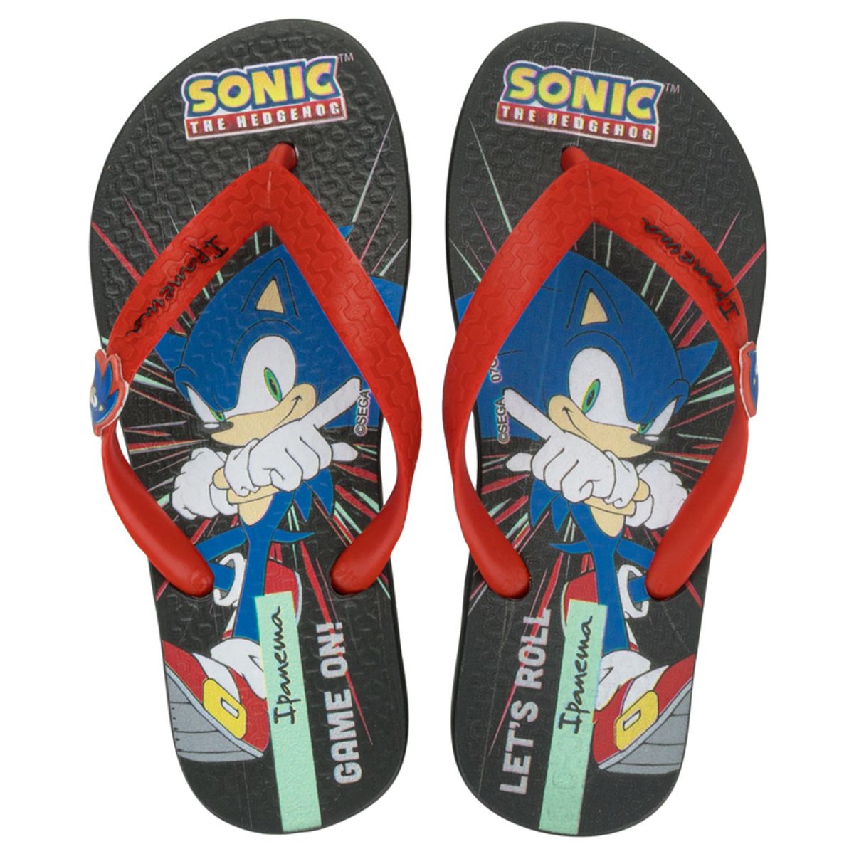 IPANEMA - Sandalia Infantil negro/Rojo Sonic Lets Ipanema