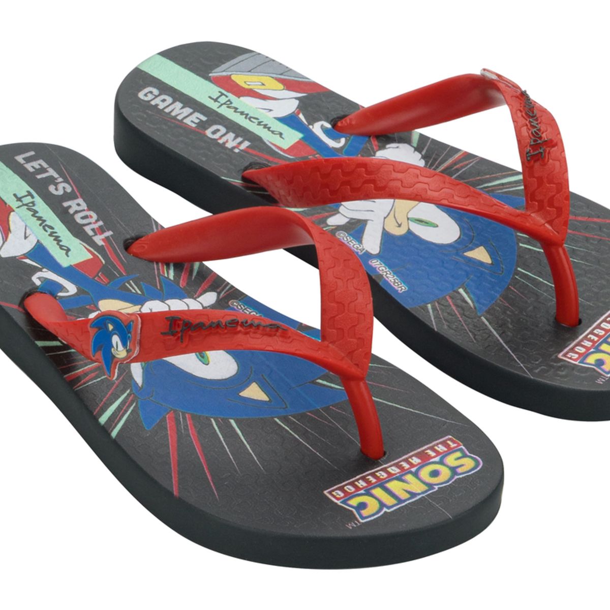 IPANEMA - Sandalia Infantil negro/Rojo Sonic Lets Ipanema