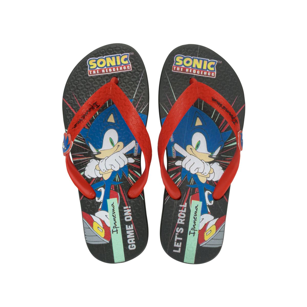 IPANEMA - Sandalia Infantil negro/Rojo Sonic Lets Ipanema