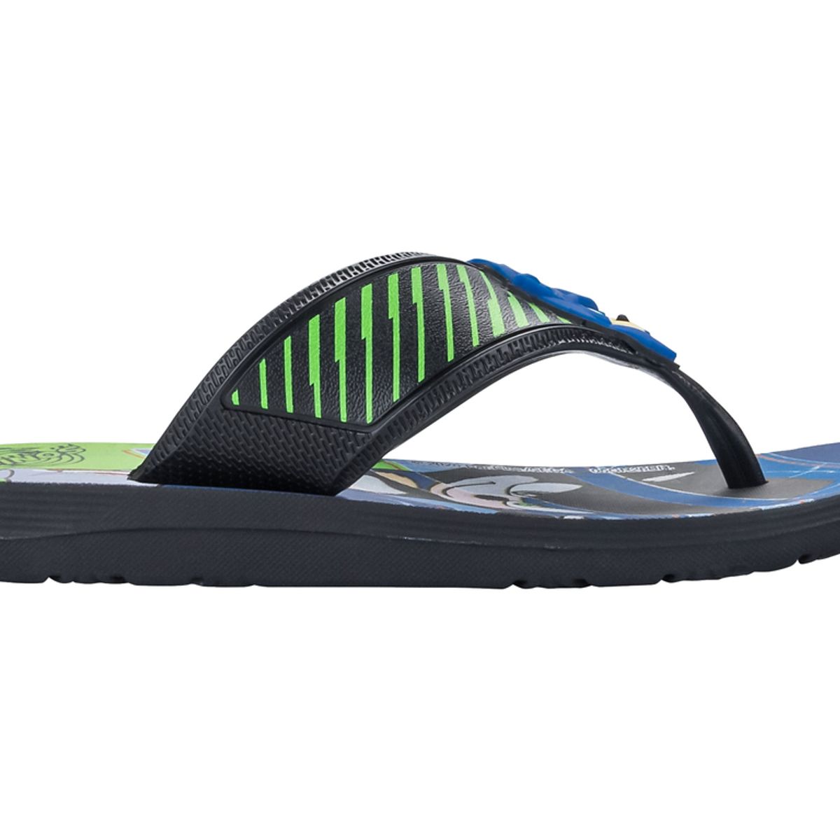 IPANEMA - Sandalia Infantil Negro/Verde Sonic Way Ipanema