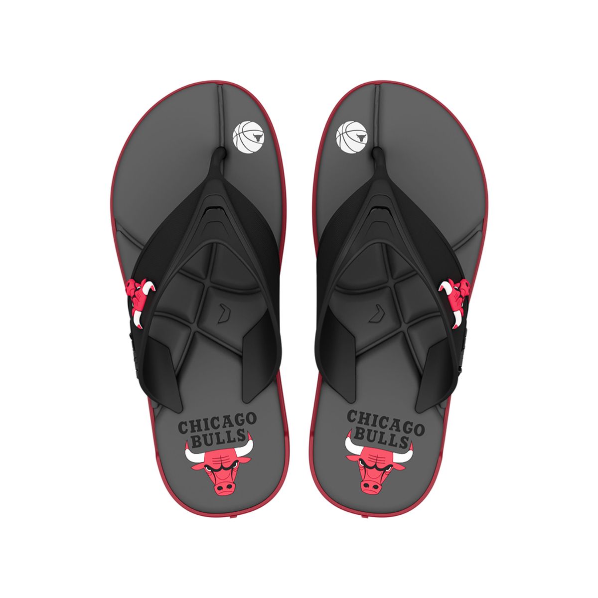 RIDER - Sandalia Hombre Negro/Rojo Chicago Shot NBA Rider