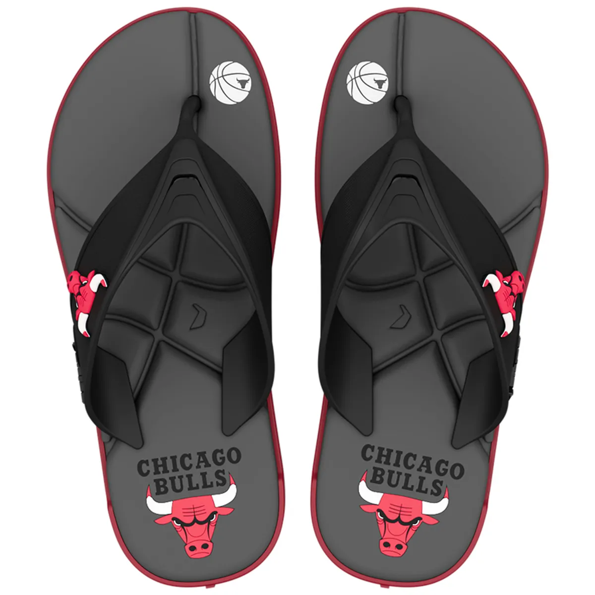 RIDER - Sandalia Hombre Negro/Rojo Chicago Shot NBA Rider