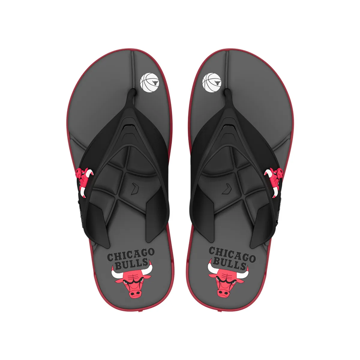 RIDER - Sandalia Hombre Negro/Rojo Chicago Shot NBA Rider
