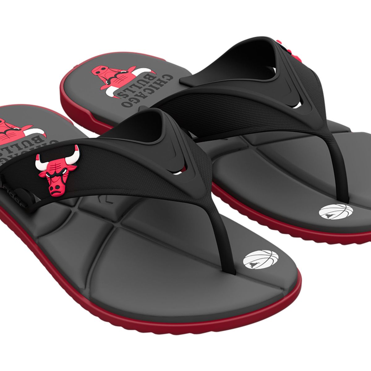 RIDER - Sandalia Hombre Negro/Rojo Chicago Shot NBA Rider