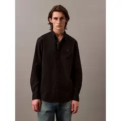 CALVIN KLEIN - Camisa Oxford Clásica Negro