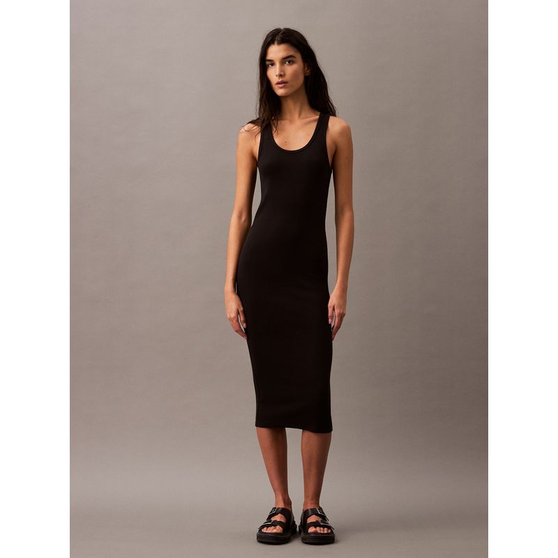 CALVIN KLEIN - Vestido Hero Contour Negro Calvin Klein
